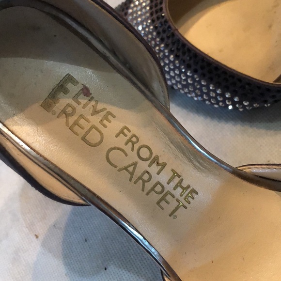 Moved E Live from the red carpet crystal embellished silky fabric high heels - Picture 3 of 11